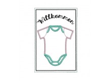 ITH - Postkarte "Willkommen" Baby Body
